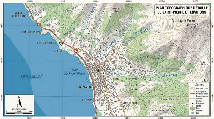 Plan altimétrique Martinique